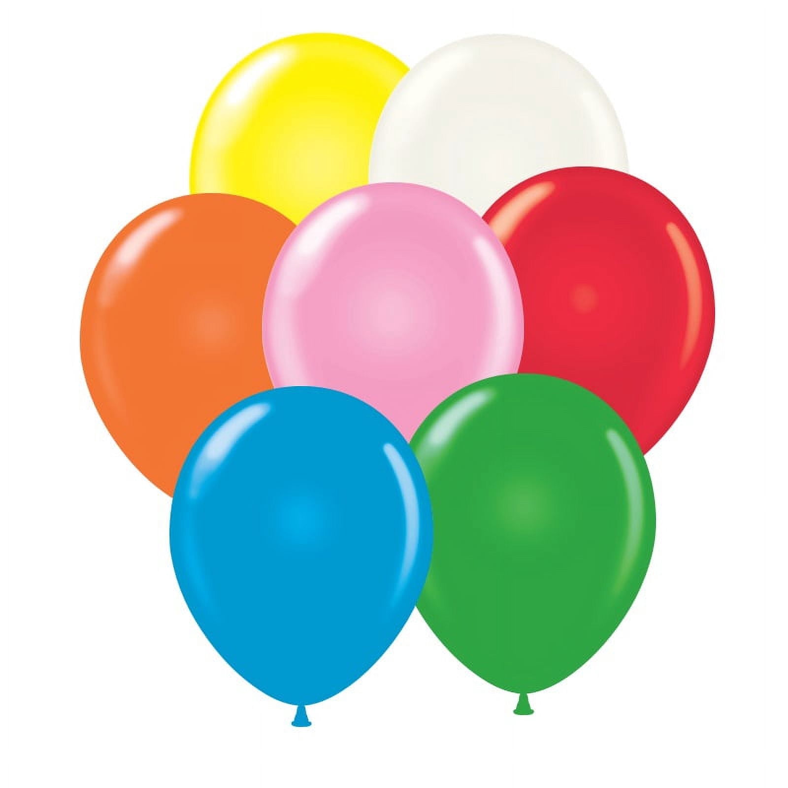17 inch Tuftex Standard Assortment With White Latex Balloons (50 Pack) - Party Supplies Decorations