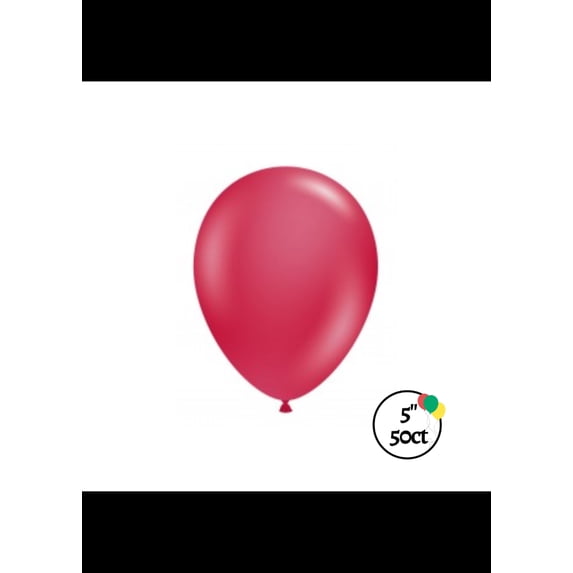 Tuftex 5" Metallic Starfire Red Balloons 50 ct