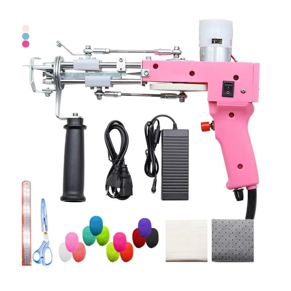 Tufting Gun 2 In 1 Set Electric Carpet Tufting Gun Electric Carpet Tapis Knitting Tufting Pistol Weaving Flocking Rug Machine ,Easy to Use