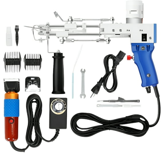 Tufting Gun with Carpet Trimmer Kit - Tufting Gun Starter Kit, Rug Making Kit with Cut Pile & Loop Pile 2 in 1, Rug Tufting Gun with Tufting Shears