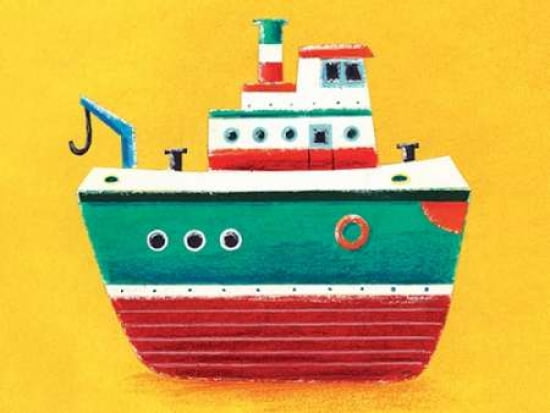 Tug Boat Canvas Art - Simon Hart (18 x 24)