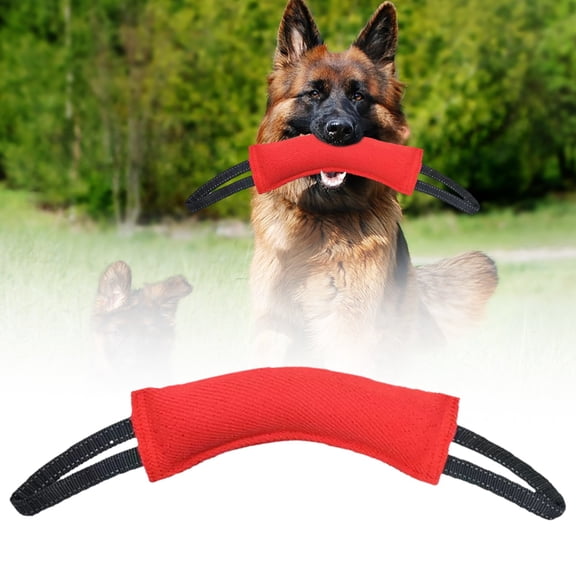 Tug Toy for Dogs Tug of War Dog Toy with 2 Strong Red Band Handles Lasting Training Equipment Puppy to Large Dogs Interactive Toy for Tug of War Pull Indestructible Rope Toys