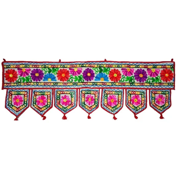 Tugana Craft Door Toran Valance Wall Hanging Door Decoration with Stunning Kashmir Embroidery