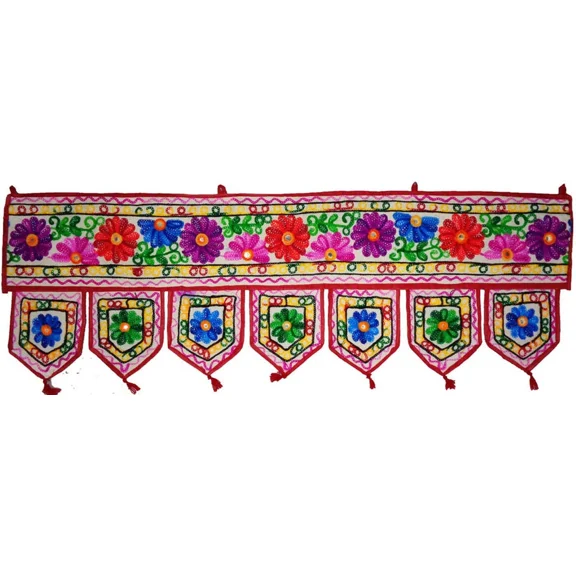 Tugana Craft Door Toran Valance Wall Hanging Door Decoration with Stunning Kashmir Embroidery