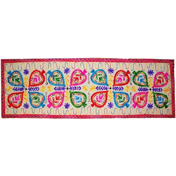 Tugana Craft Exotic Suzani Wall Hanging/Table Runner Floral Embroidered Tapestry Home Wall Dcor