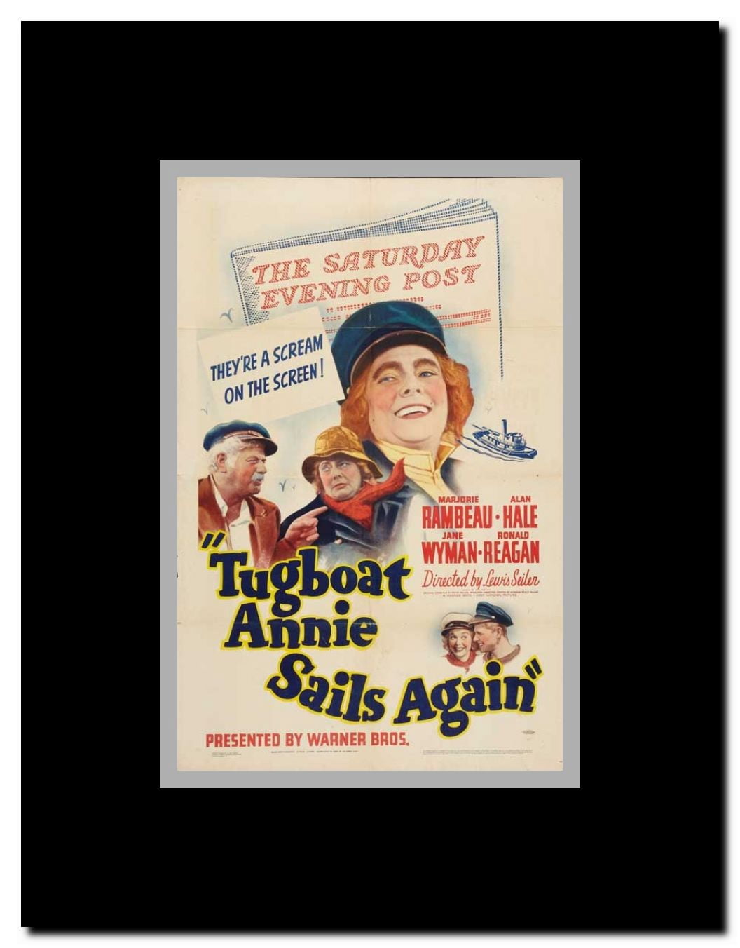 Tugboat Annie Sails Again Framed Movie Poster