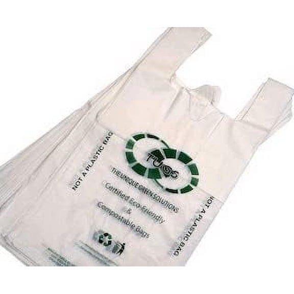Tugs Biodegradable & Compostable 25 microns Certified Eco-Friendly Carry Bags (8x10) Pack of 305l