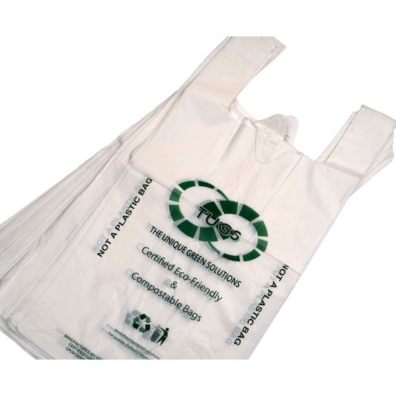 Tugs Biodegradable & Compostable Certified Eco-Friendly Carry Bags (16x20) Pack of 85