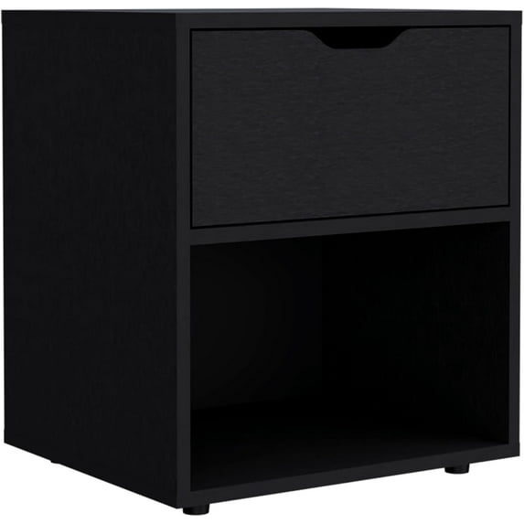 Tuhome Aberdeeen 19.7-Inch High Nightstand End Table with Open Shelf