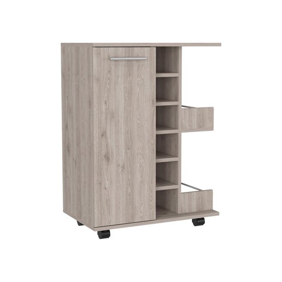 Tuhome Bar Cart Light Gray MDF