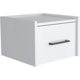 thumbnail image 1 of Tuhome Boa Floating Nightstand, Wall-Mounted Single Drawer Design with Handle- White, 1 of 12