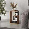 thumbnail image 1 of Tuhome Everet 25" High 3-Tier Side Table Pine - Black Wengue, 1 of 9