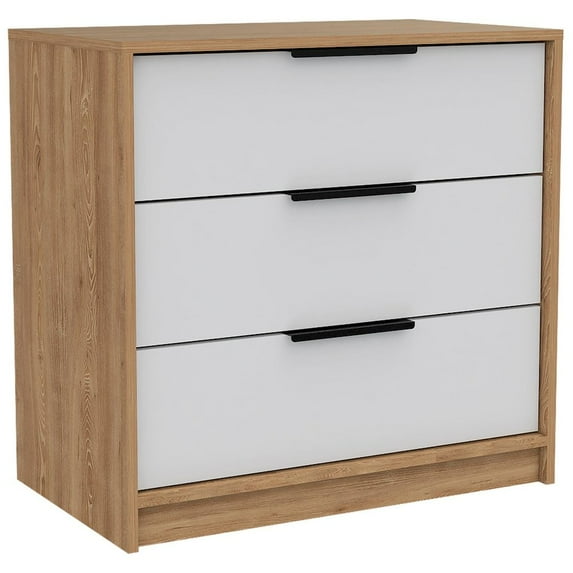 Tuhome Kaia 3 Drawer dresser White & Light Oak
