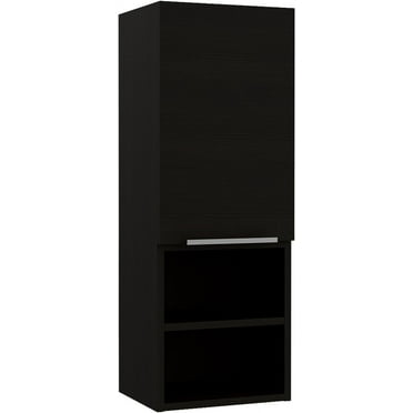 Tuhome Mila Medicine Cabinet, Two Interior Shelves, Two External Shelves, Single Door Cabinet -Black