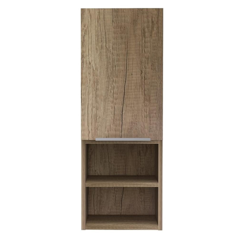 Weathered Oak Wall-Mounted Modern Medicine Cabinet