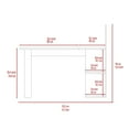 thumbnail image 1 of Tuhome Modern Engineered Wood Charcoal Masai Computer Desk, 1 of 5