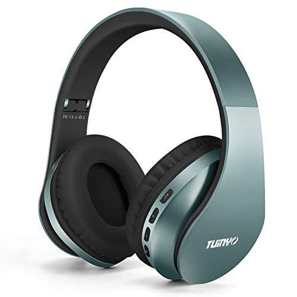 Tuinyo TU-816 Wireless Over Ear Headphones, Silver Blue