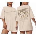 thumbnail image 1 of Tuislay Christian Shirts Trust in The Lord Oversized Tshirts Jesus Graphic Tee, 1 of 4