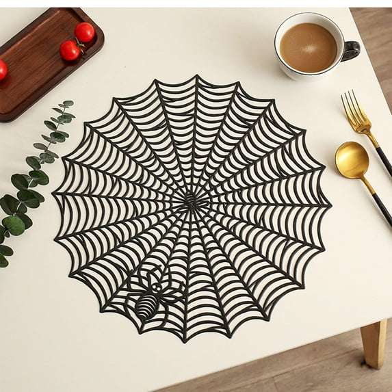 Tuitoonm Halloween Out Insulation Mat Solid Chloride Leather Placemats Coffee Kitchen Table Mats Easy To Clean Kitchen Table Mats