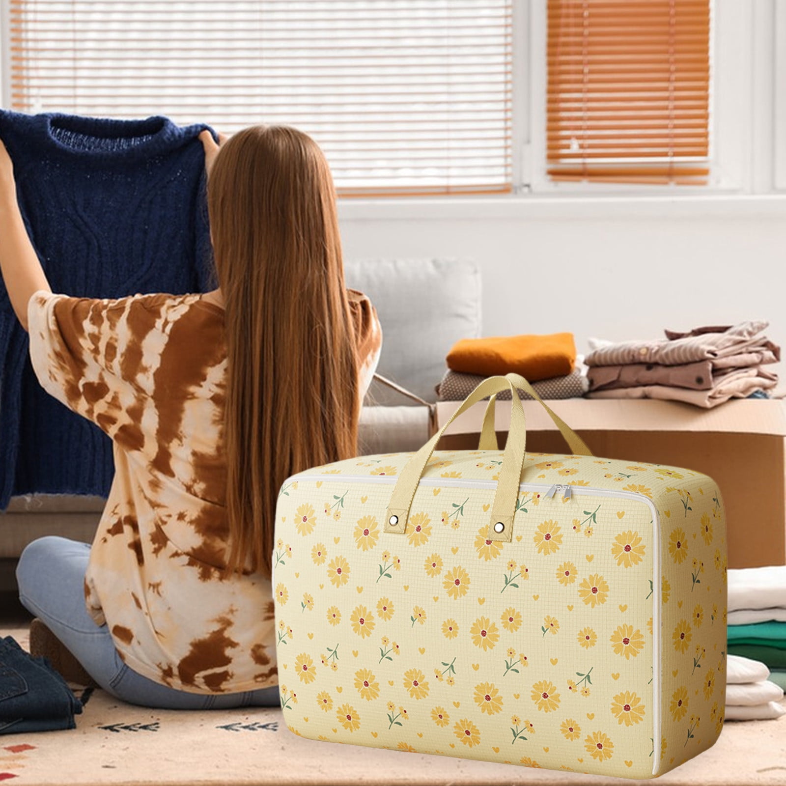 Tuitoonm Storage Bag Heavy Duty Storage With Reinforced Handles Large