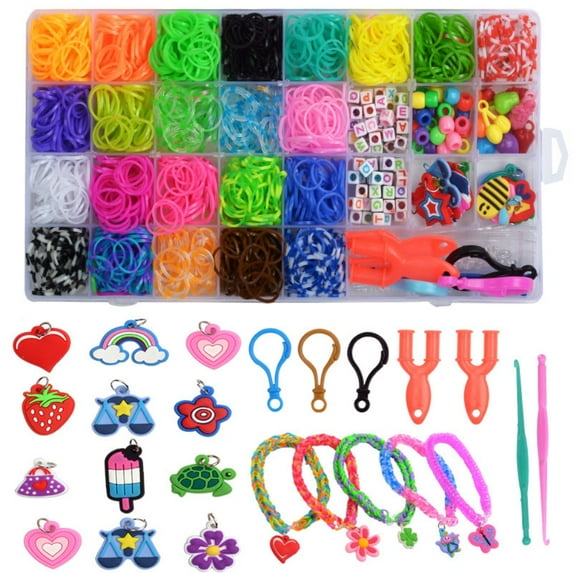 Tukinala 1500+ Rubber Bands Refill Set,Loom Bracelet Making Kit for Kids, Bracelet Kit Birthday Christmas Halloween Party Gifts for Kids Toys for Girls Boys Age 5-13