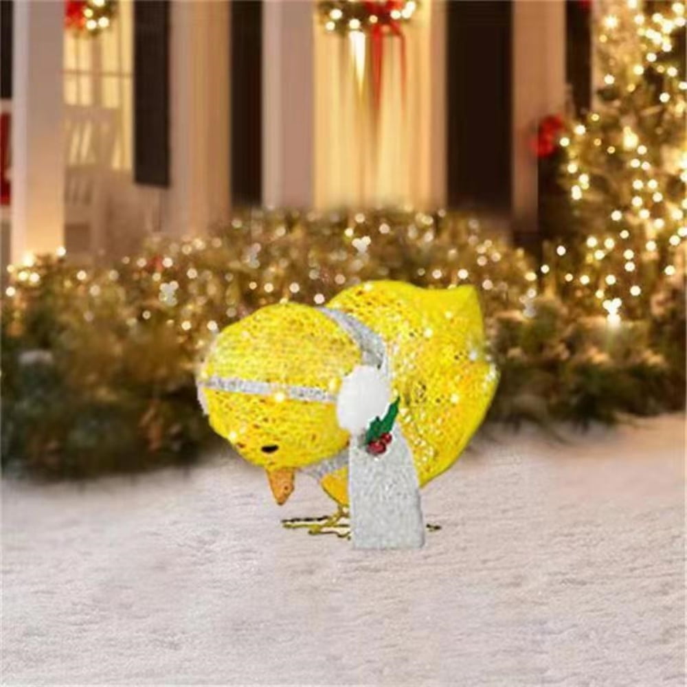Tukinala LightUp Chicken with Scarf Holiday Decoration, Art Glowing