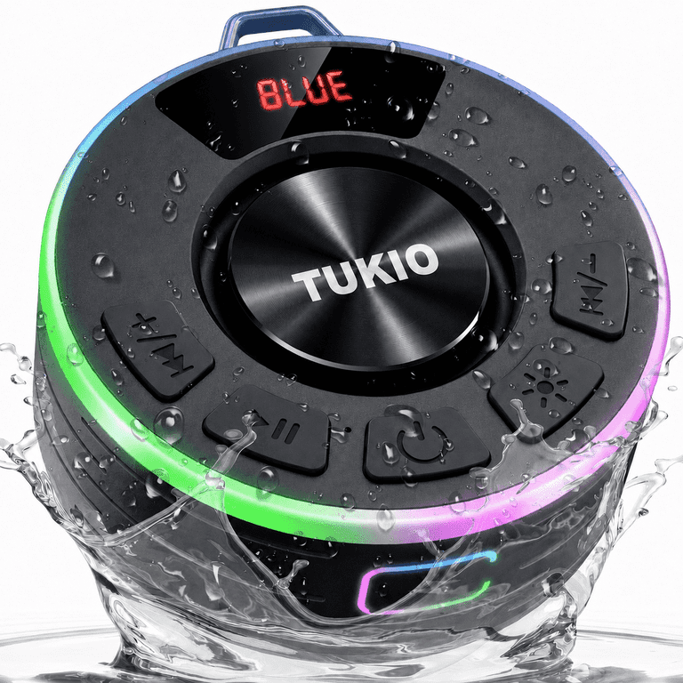 Tukio Bluetooth Speaker, lPX7 Waterproof Shower Portable Speaker