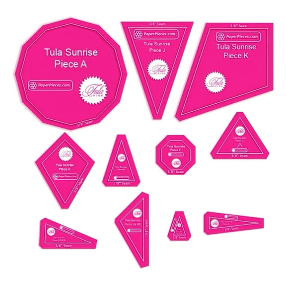 Tula PInk Tula Sunrise 11pc Acrylic Template Set