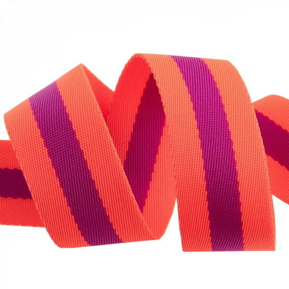 Tula Pink Webbing 2yd x 1.5in - Watermelon and Plum