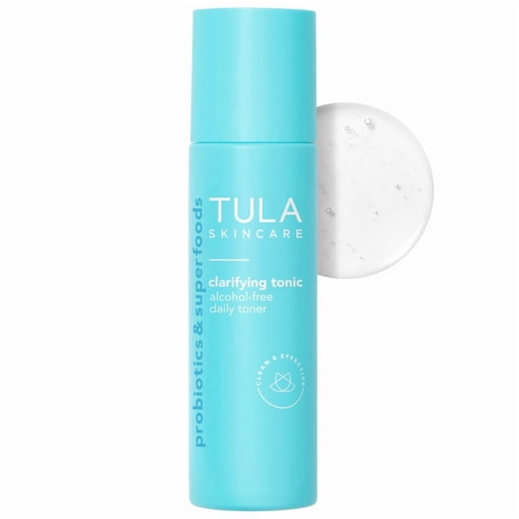 TULA Skin Care Clarifying Tonic Daily Toner - Exfoliate and Tighten Pores, 5.07 Fl Oz.