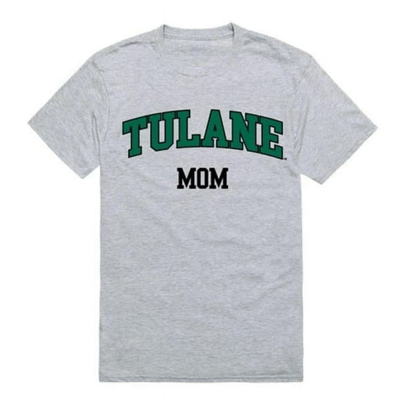 Tulane University College Mom T-Shirt, Heather Grey - Large