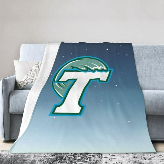 Tulane- University Fleece Blanket, Very Soft Microfiber Flannel Blanket for Couch Warm and Cozy for All Seasons