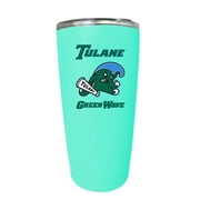 Tulane University Green Wave 16 oz Insulated Stainless Steel Tumbler - Choose Your Color.