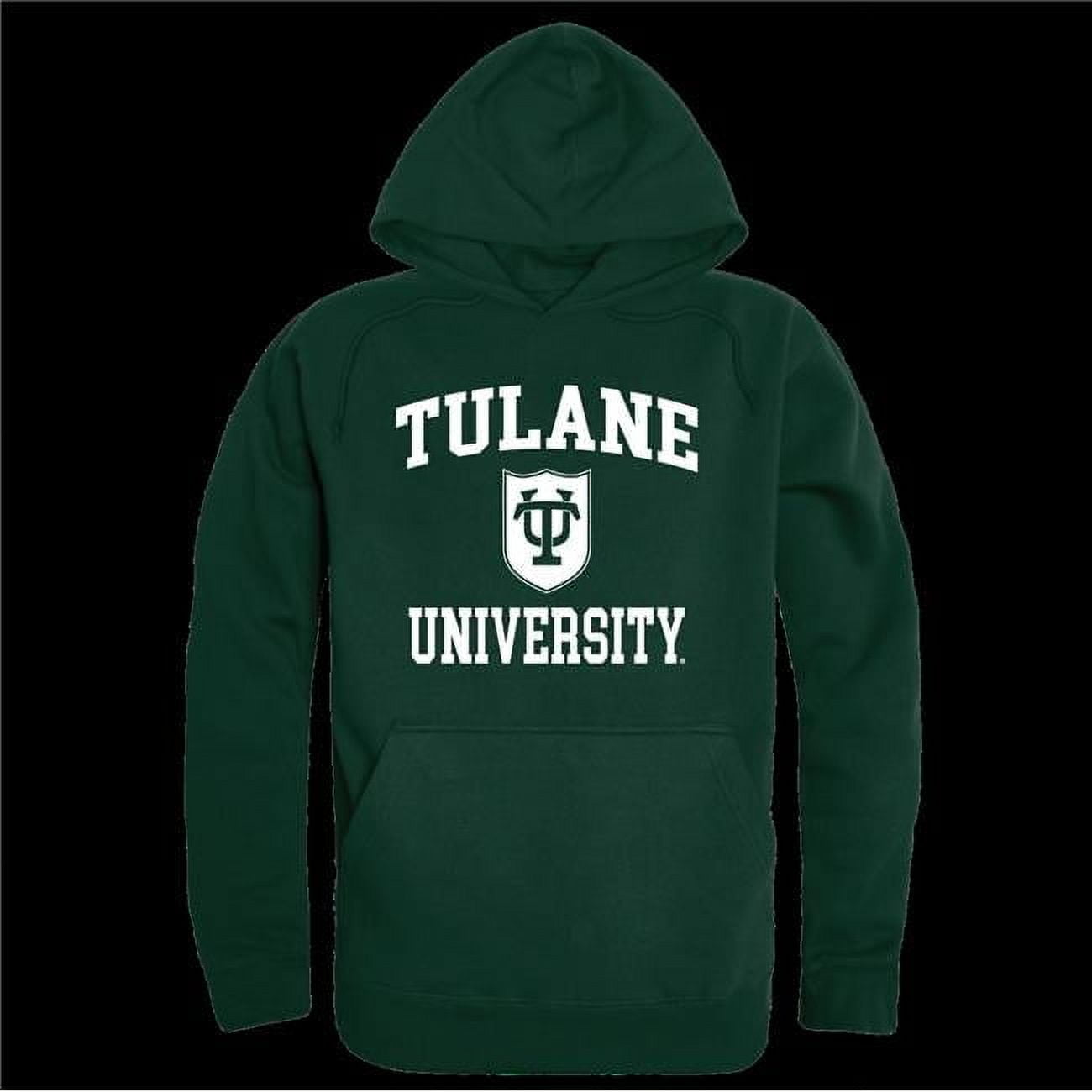 Tulane University Green Wave Seal Hoodie, Forest Green 2XL