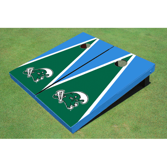 Tulane University Green and Unci Matching Triangle Cornhole Boards