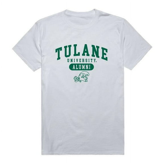 Tulane University Men Alumni T-Shirt, White - Extra Large