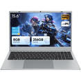 thumbnail image 1 of Tulasi 2026 New 15.6” Laptop Computer, Massive 8GB RAM 256GB SSD Intel Pentium Gold 6500Y up to 3.4GHz 1080P FHD Display WiFi5 BT5.0 Silver Streaming Everyday Computing, 1 of 9