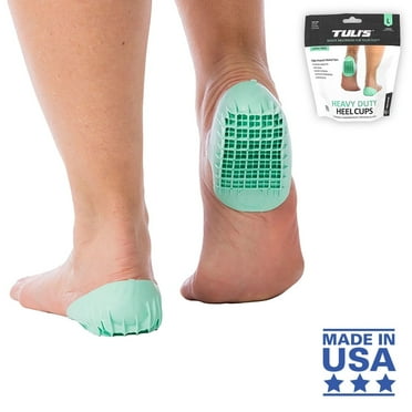 Tuli's Heavy Duty Heel Cups for Plantar Fasciitis, Sever’s Disease & Heel Pain Relief, Regular, 1 Pair