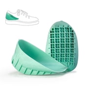 Tuli's Heavy Duty Heel Cups for Plantar Fasciitis, Sever’s Disease & Heel Pain Relief, Green, 1 Pair, Regular