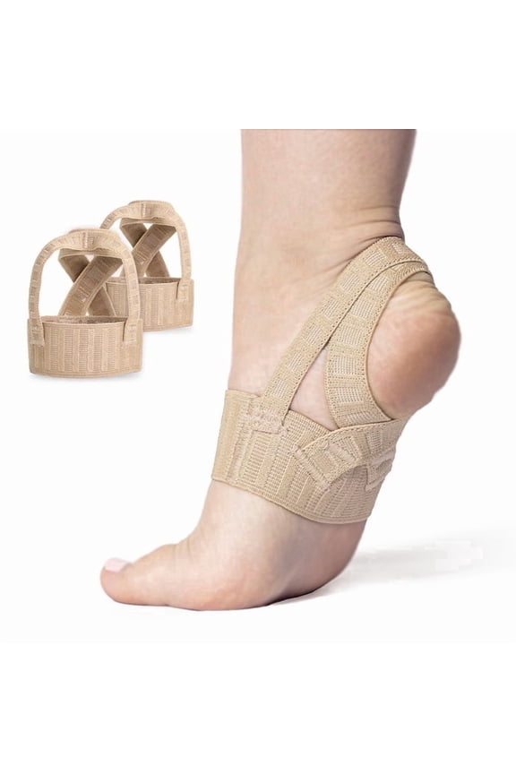 X Brace Plus, Arch Support Compression Brace with Added Strap for Plantar Fasciitis, Sever's Disease & Arch Pain, 1 Pair, Small