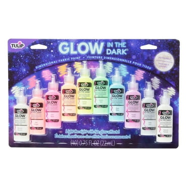 Tulip 0.75 fl oz Dimensional Fabric Paint Glow In The Dark 10 Pack