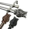 thumbnail image 1 of Tulip 1" Double Curtain Rod 120-170 inch - Bronze, 1 of 2