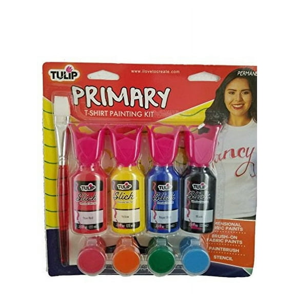 Tulip 10 PC Permanent T-Shirt Paint Craft Kit in Primary Colors