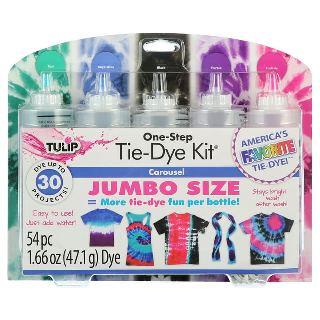 Tulip 5 Color OneStep TieDye Kit Carousel, DIY Tie Dye, Galaxy Dye