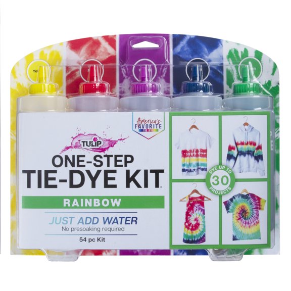 Tulip 5 Color One-Step Tie-Dye Kit Rainbow, Bright Colors in 8 fl oz bottles
