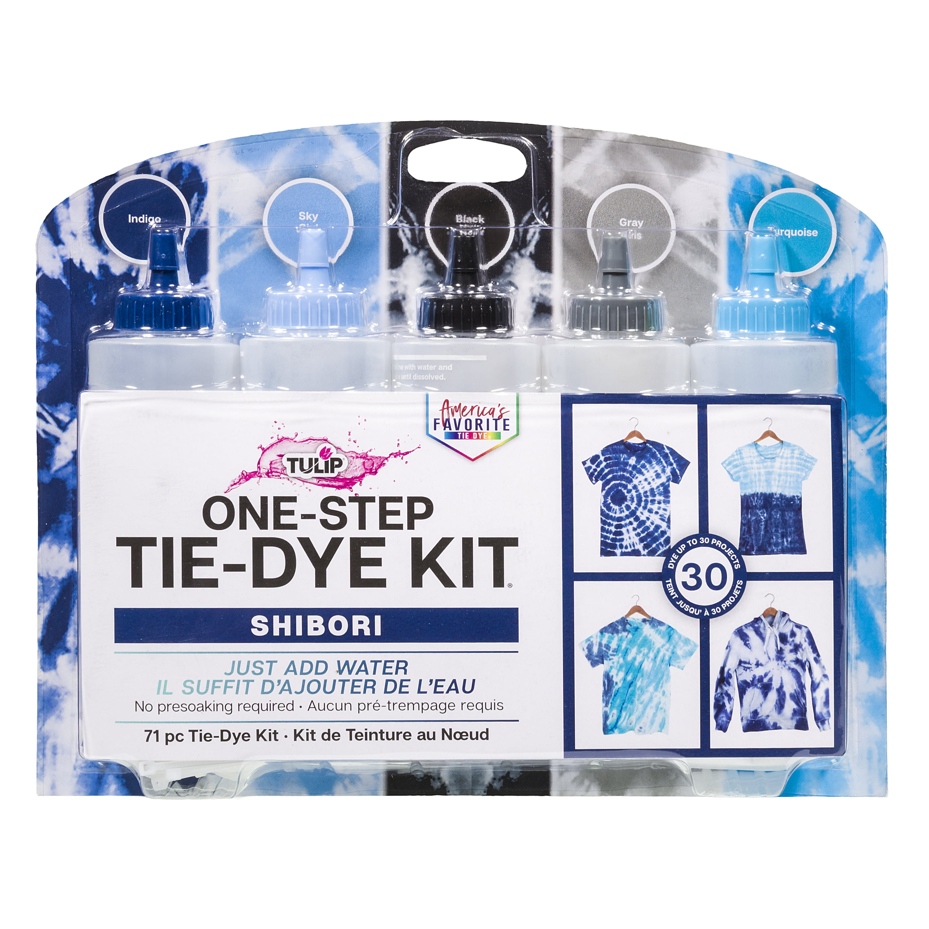 Tulip 5 Color One-Step Tie-Dye Kit Mega Bright Rainbow Dye in 8 fl
