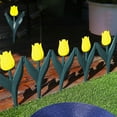 thumbnail image 1 of Tulip Accent Garden Fencing Set - Decorative Plastic Border Edging for Flowerbeds Lawn and Outdoor Space Enhancement, 1 of 6
