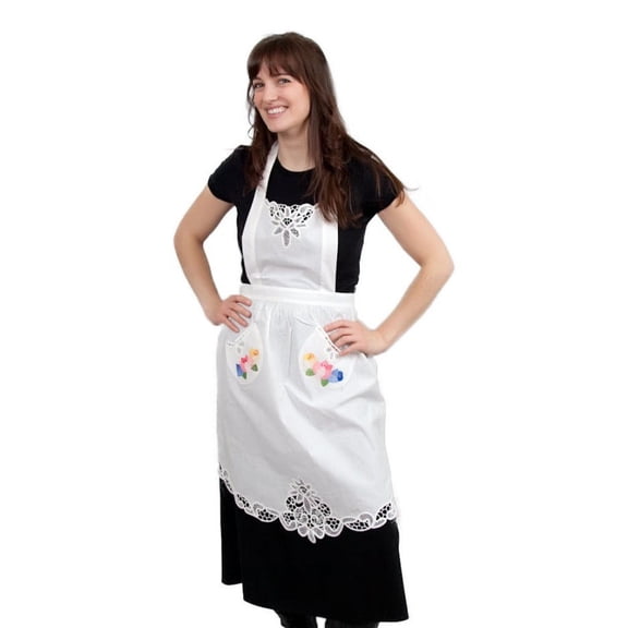 GENL Tulip Apron with White Lace Applique | 12 Inches