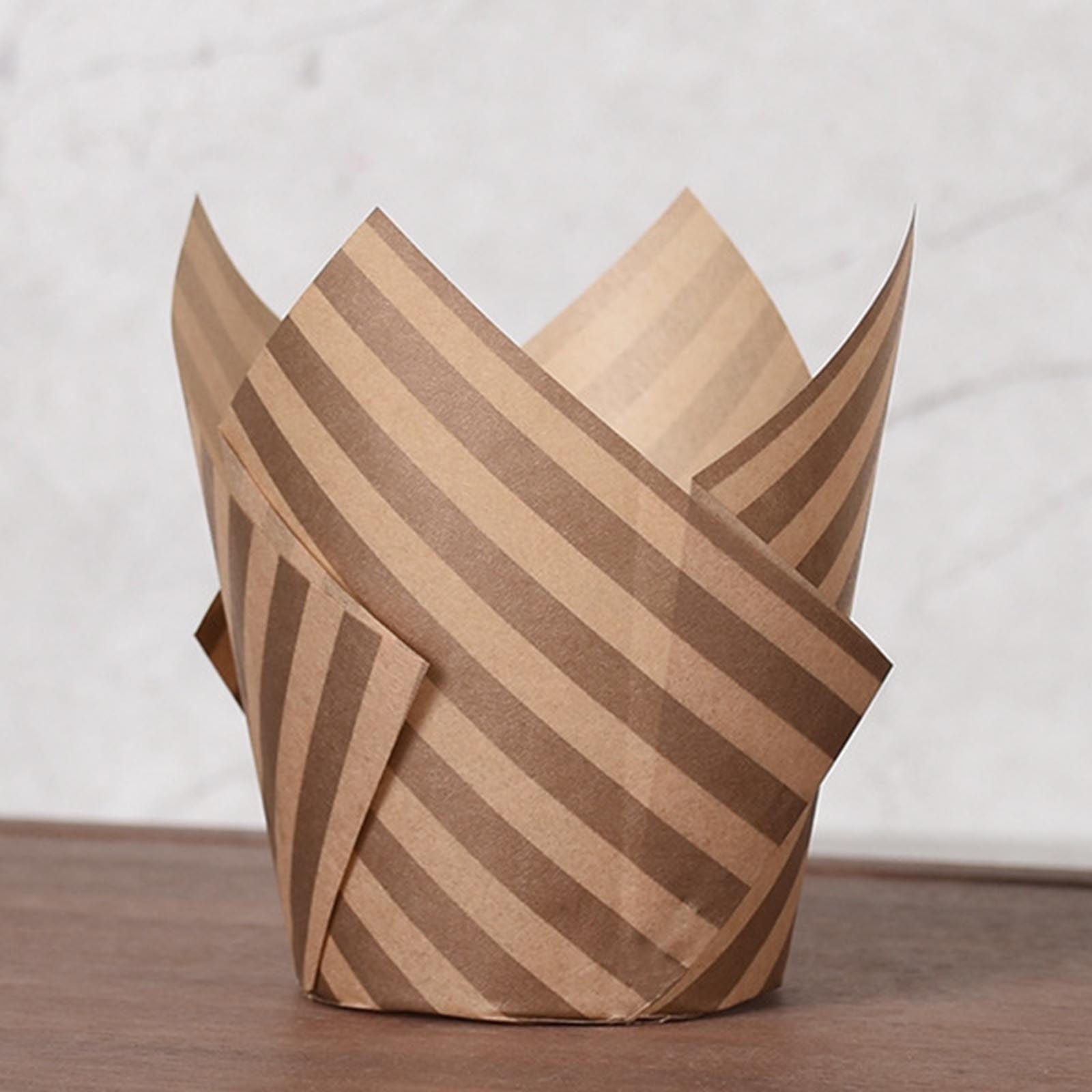 Tulip Baking Cups Striped Tulip Baking Paper Cupcake & Muffin Liners