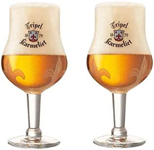 Duvel Belgian Beer Tulip Glasses - Set Of 2 Official 0.5 Liter Beer Glasses